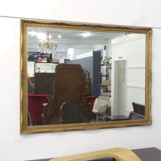LARGE GILT FRAMED MIRROR 1320 x 1040mm