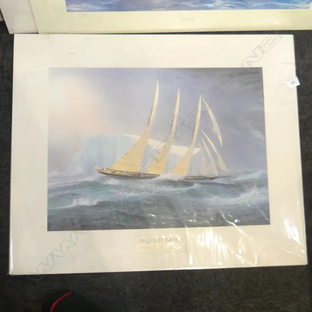 'THE GREAT YACHTS' MOUNTED PRINT, 550 X 410MM Image 1++