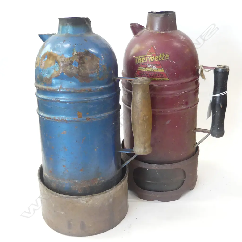 2 VINTAGE KEROSENE COPPER THERMETTES H. 360MM Image 1++