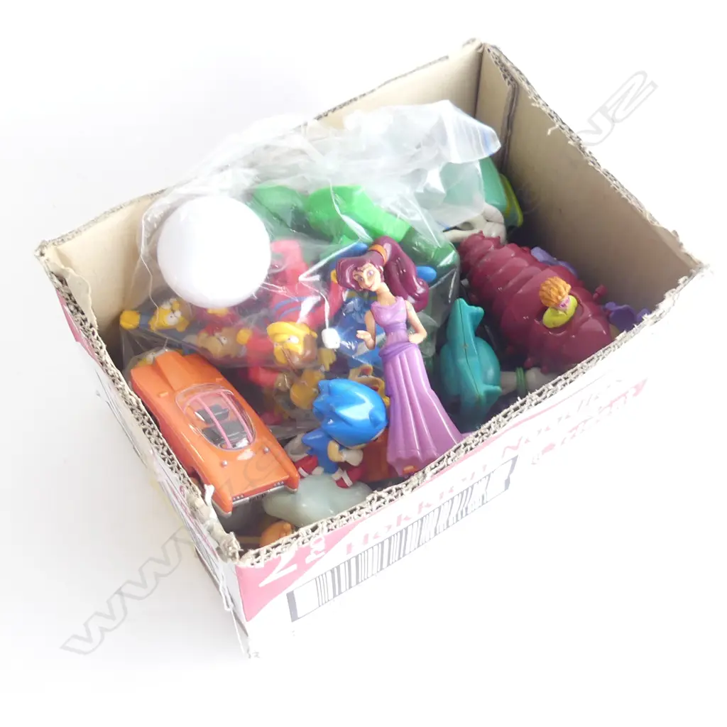 SM BOX ASST OLD MCDONALDS, SIMPSONS & JETSONS TOYS **RTV** Image 1++