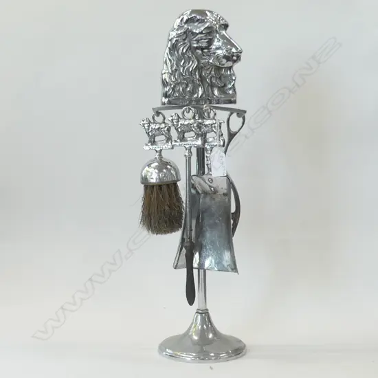 CHROME FIRE SIDE BRUSH/SHOVEL SET