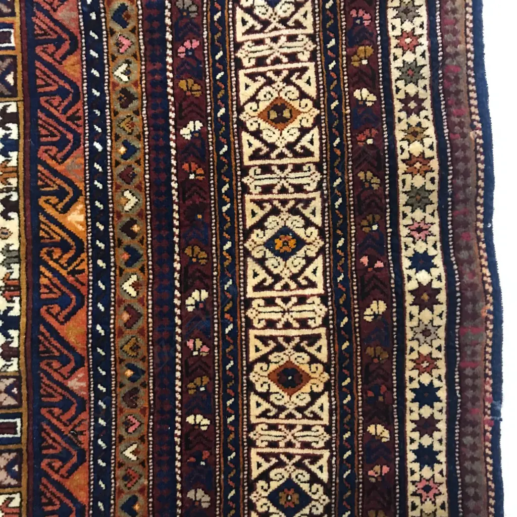 A Gollu Chichi, Kuba rug. First quarter 20thC. 216 x 160cm. Image 1++