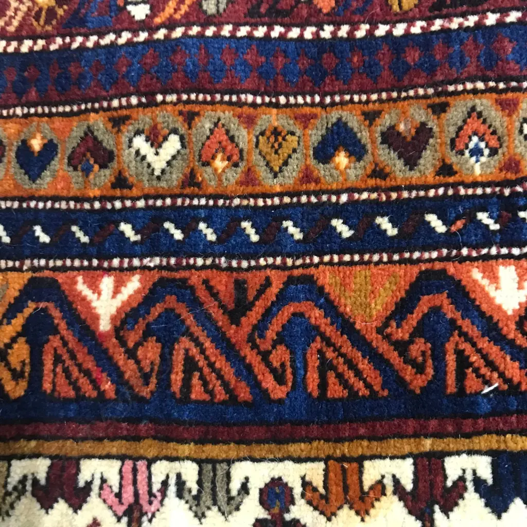 A Gollu Chichi, Kuba rug. First quarter 20thC. 216 x 160cm. Image 1++