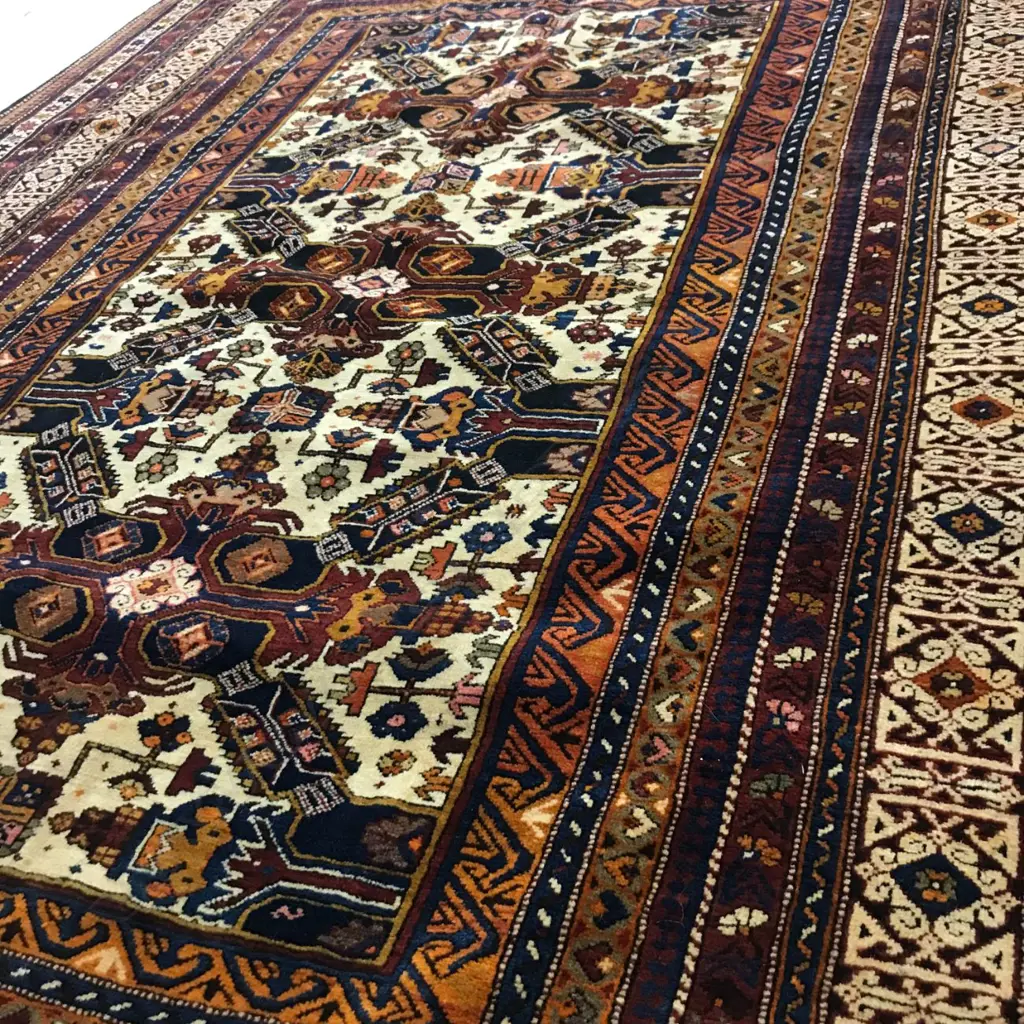 A Gollu Chichi, Kuba rug. First quarter 20thC. 216 x 160cm. Image 1++