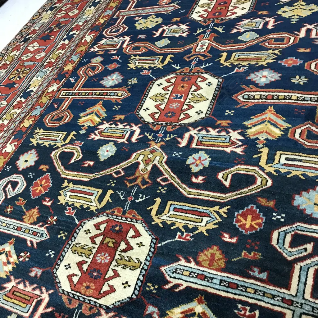 A fine antique 'Perepedil Caucasian', Pirebadil, Kuba broad runner, 295 x 148cm Image 1++