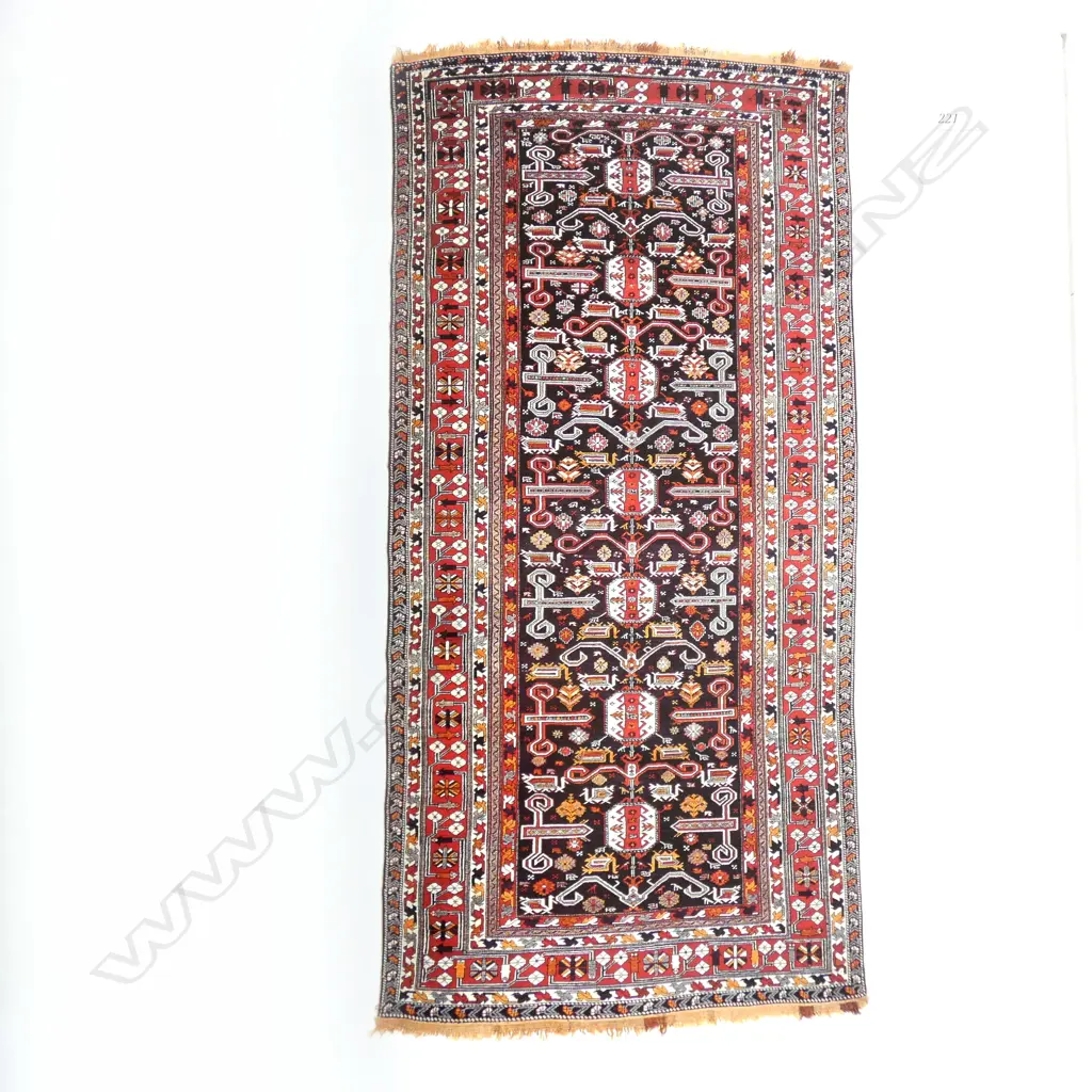 A fine antique 'Perepedil Caucasian', Pirebadil, Kuba broad runner, 295 x 148cm Image 1++