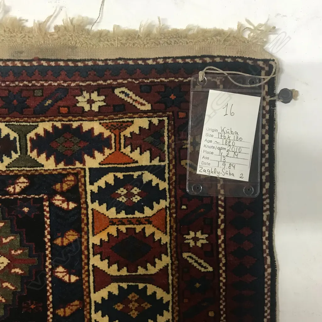 A Zagly, (Divichy district) Kuba rug 176 x 130cm. Image 1++