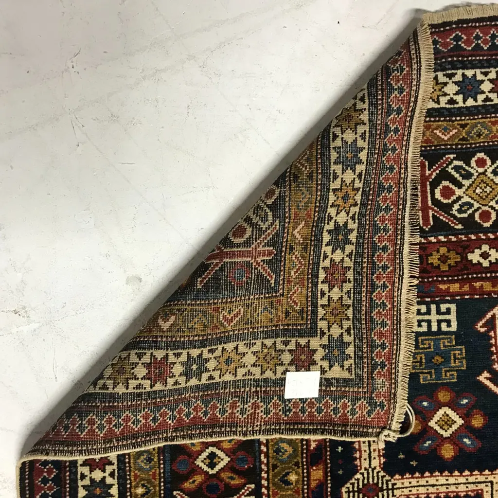 A Zagly, (Leaf-Fork) Kuba rug. Circa 1890. 183 x 129cm. Image 1++