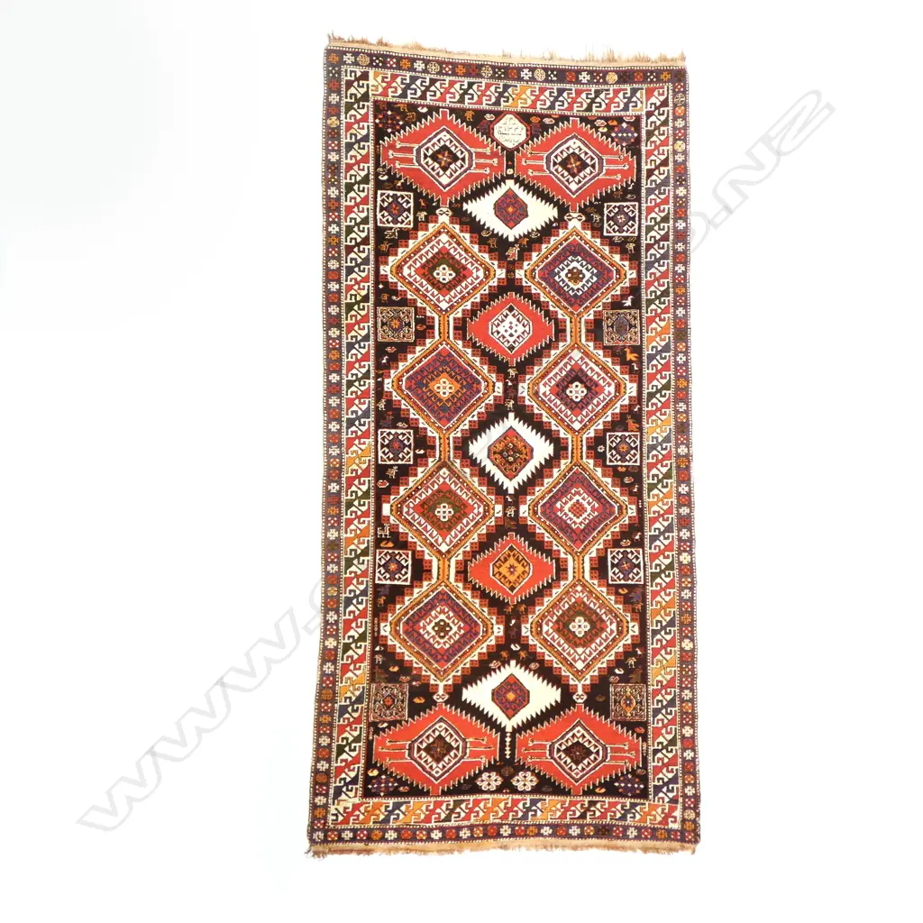 An Arjiman, Shirvan runner. Dated either 1895 or 1927. 337 x 167cm. Image 1++