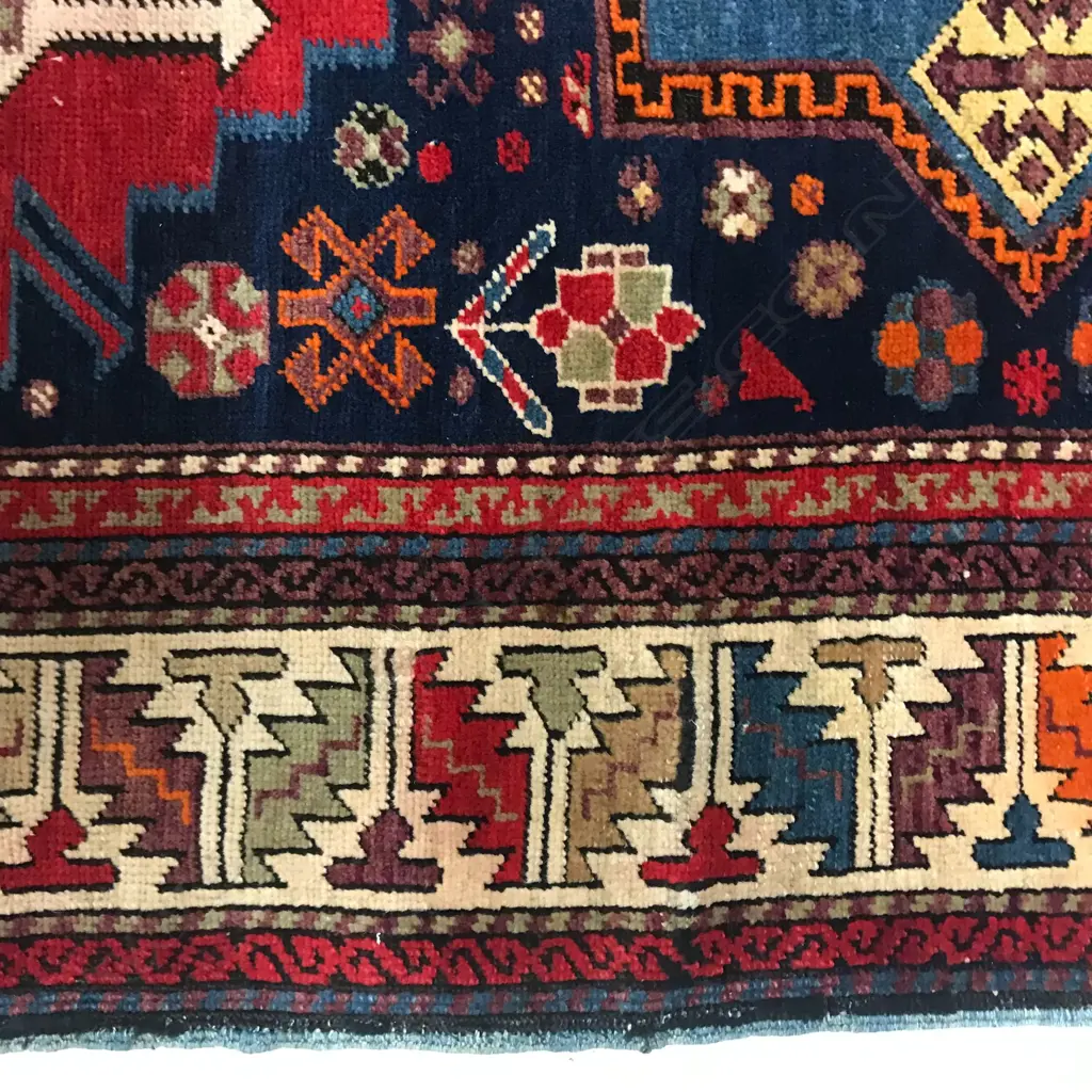 A Hajikabul, Shirvan broad runner. End of the 19thC. 300 x 143cm. Image 1++