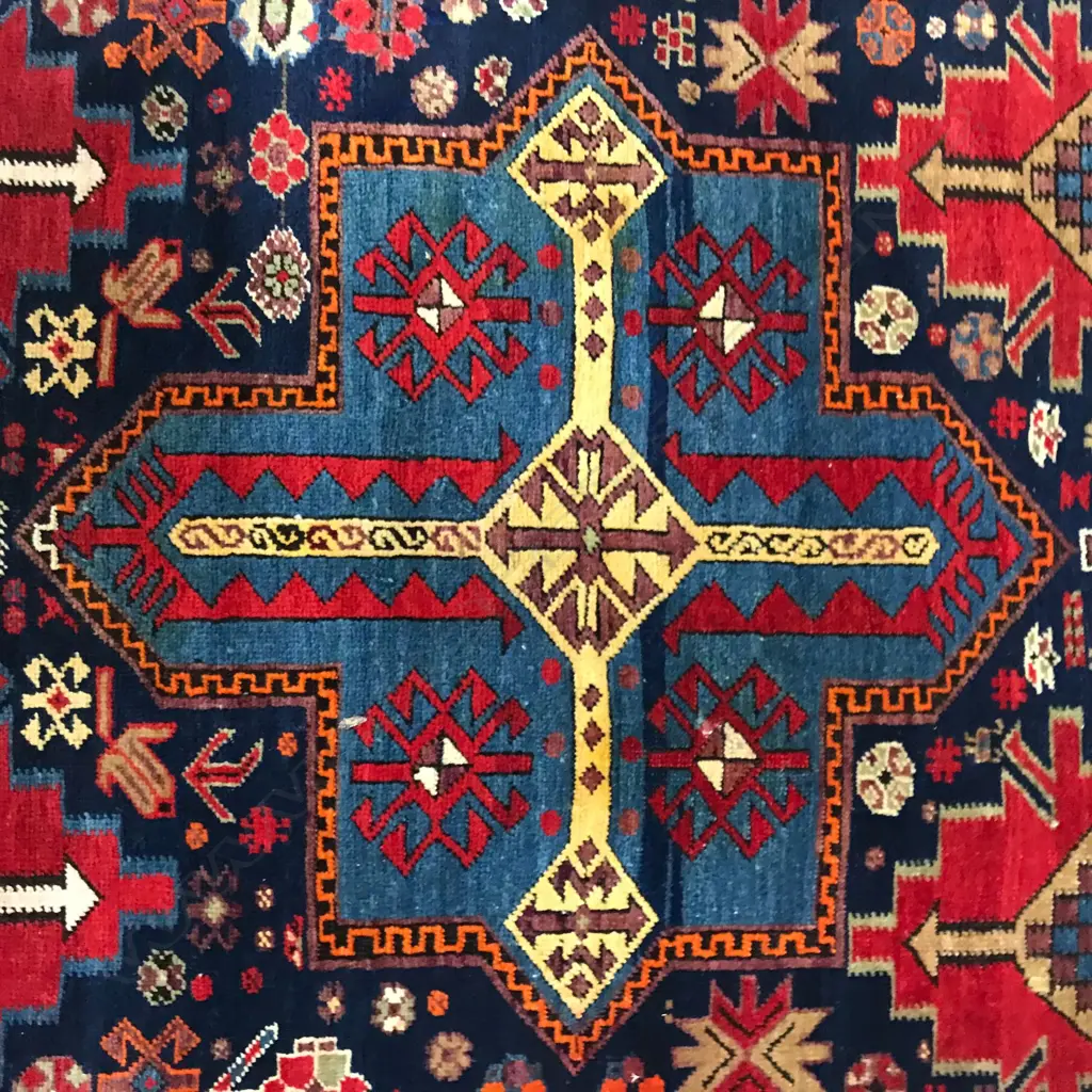 A Hajikabul, Shirvan broad runner. End of the 19thC. 300 x 143cm. Image 1++