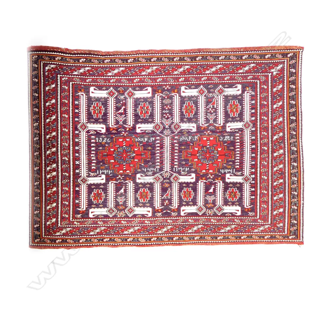 A Zili flatweave, from Baku. Dated 1925. 100 x 75cm Image 1++