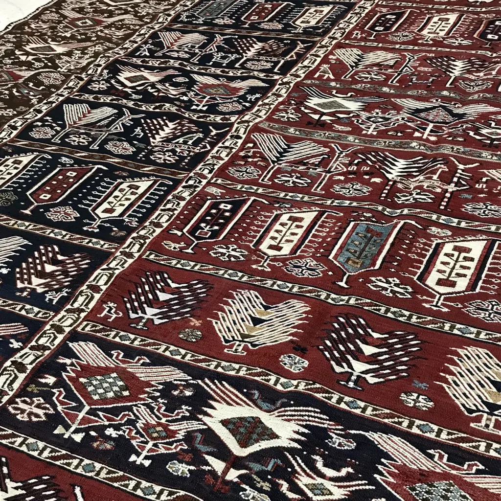 A Shadda Zili flatweave, Shirvan, 1898. 230 x 190cm Image 1++