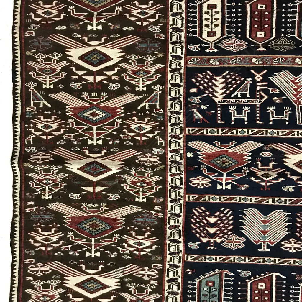 A Shadda Zili flatweave, Shirvan, 1898. 230 x 190cm Image 1++