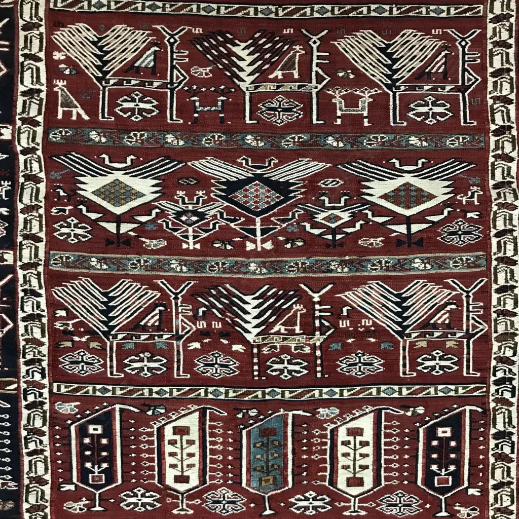 A Shadda Zili flatweave, Shirvan, 1898. 230 x 190cm Image 1++