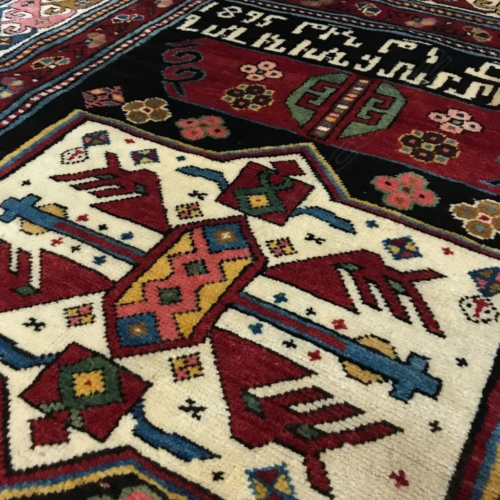 A superb Kadim Gyanja runner. Dated 1895, 304 x 151cm. Image 1++