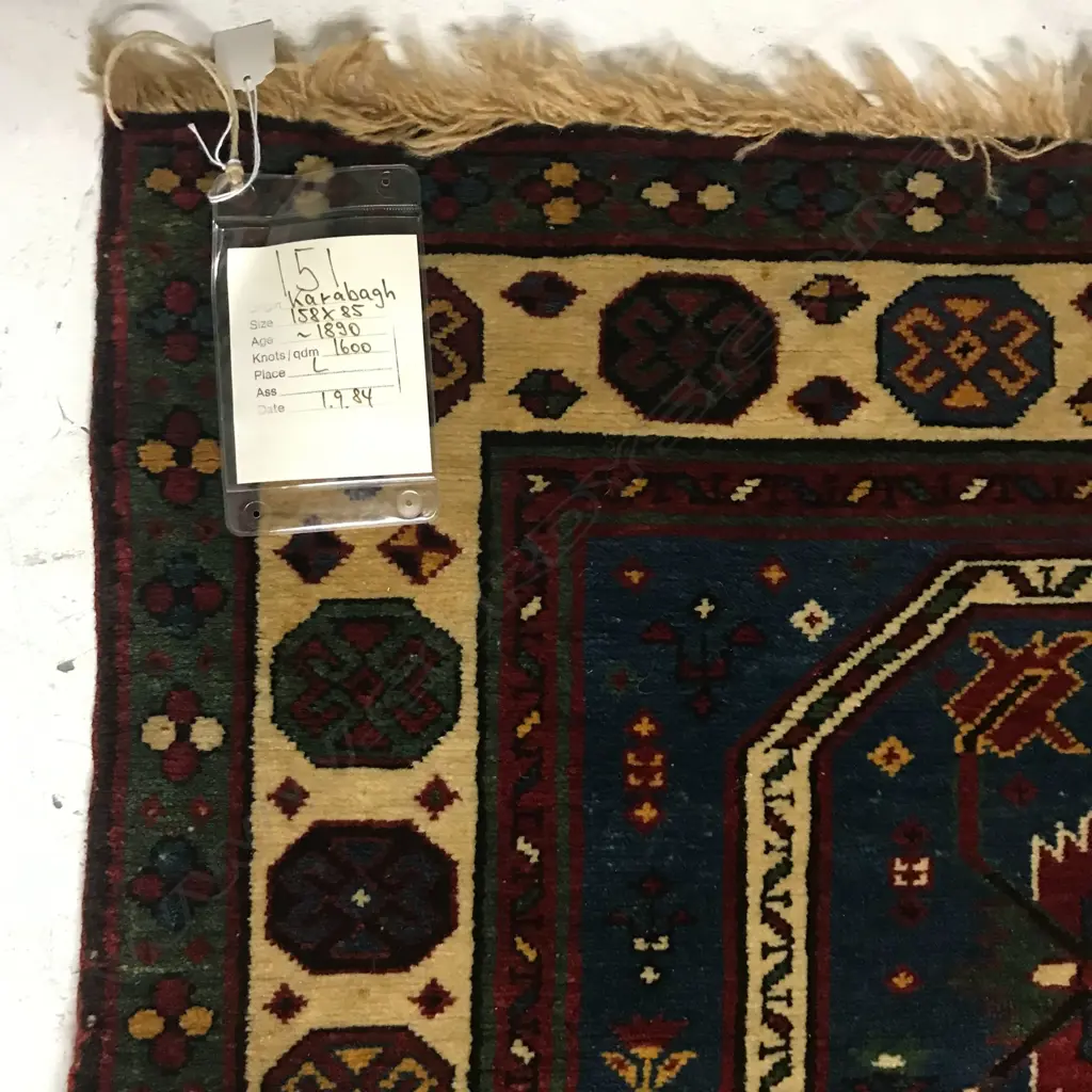 A Mihrabi Gyanja prayer rug. Second half 19thC. 158 x 85cm. Image 1++