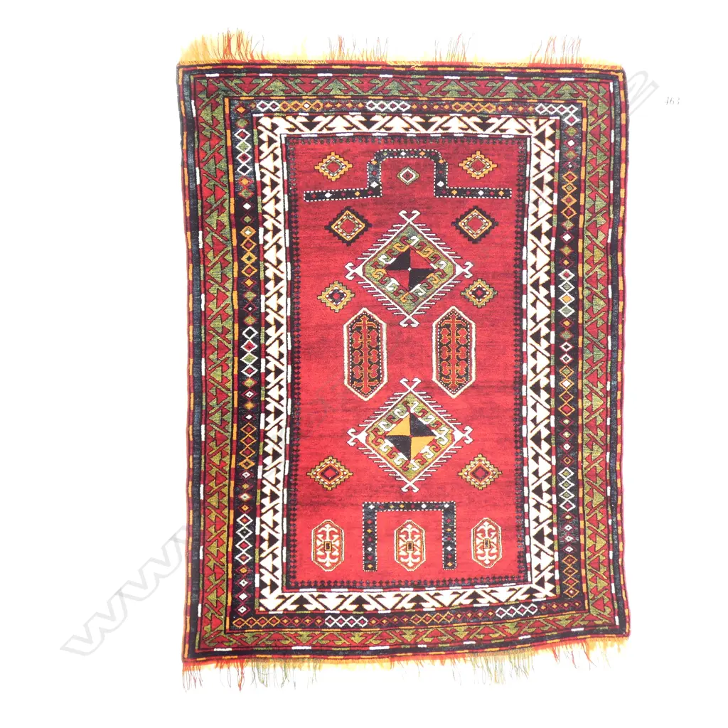 A Mihrabi Salakhly (so called Borchalou Kazak) prayer rug. 182 x 135cm. Image 1++