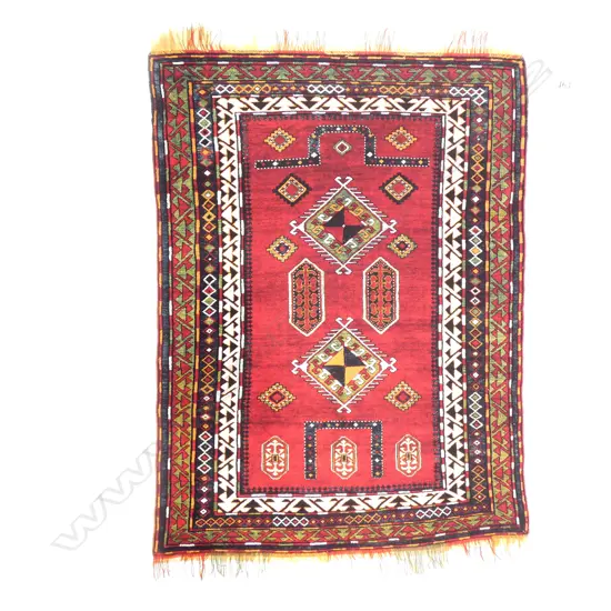 A Mihrabi Salakhly (so called Borchalou Kazak) prayer rug. 182 x 135cm.