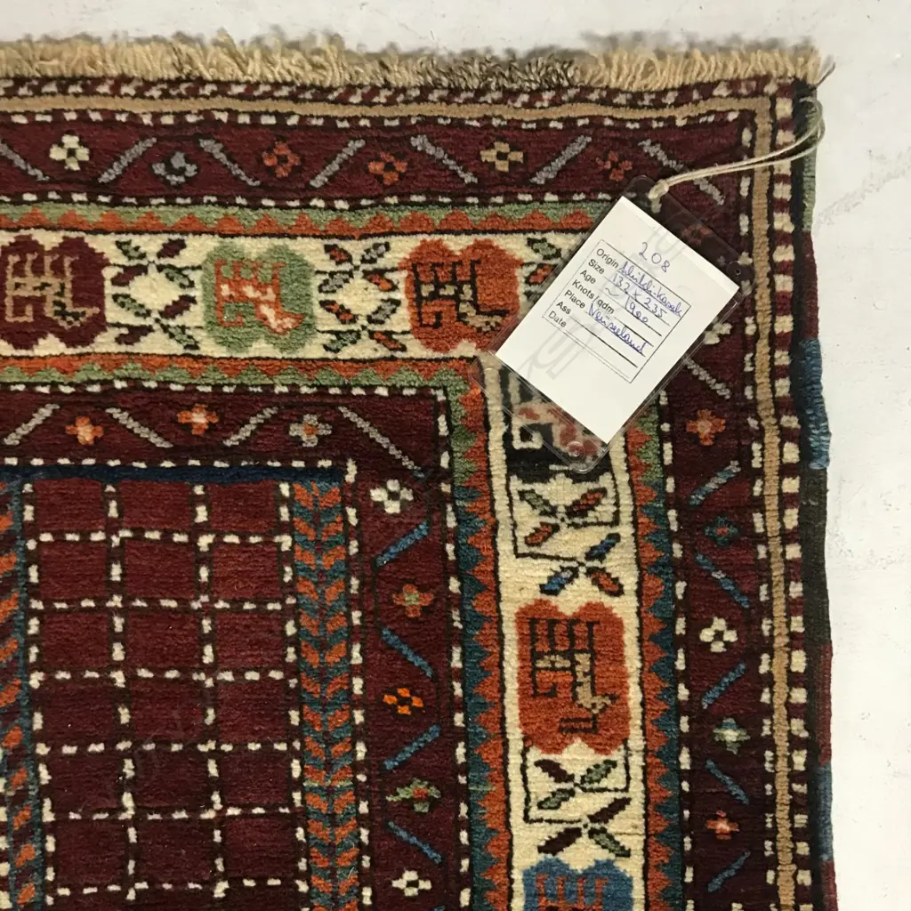 A Shikhly, Kazak rug. First quarter 20thC. 235 x 132cm. Image 1++