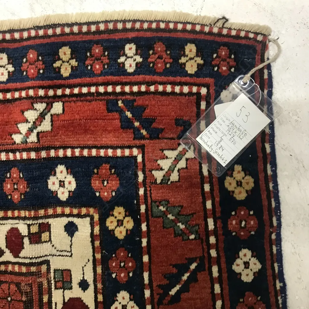 A Kaimagly (Lambalo Kazak), Kazak rug. Dated 1342 = 1923. 254 x 162cm Image 1++