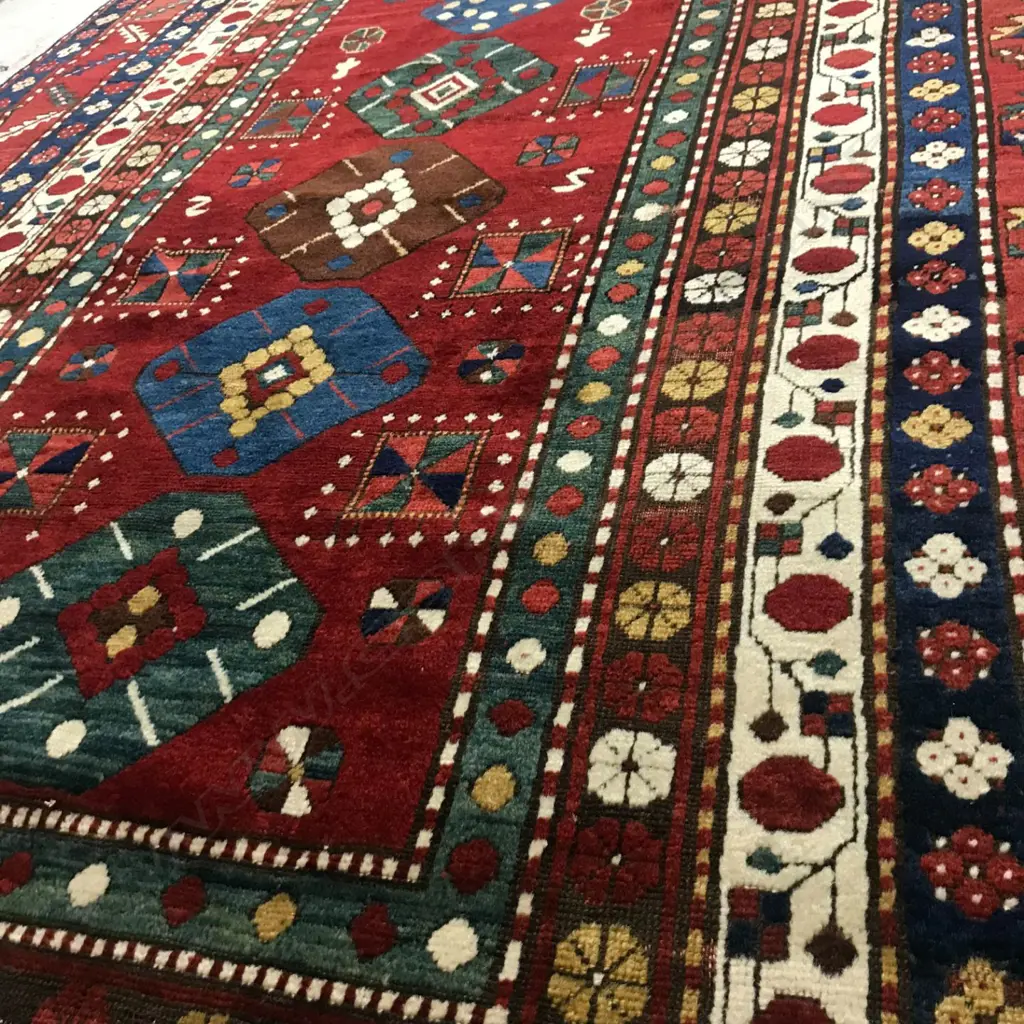 A Kaimagly (Lambalo Kazak), Kazak rug. Dated 1342 = 1923. 254 x 162cm Image 1++