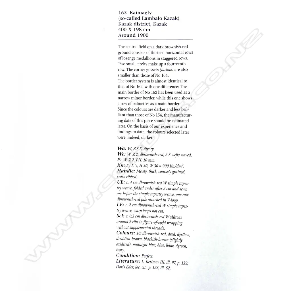 A Kaimagly (Lambalo Kazak), Kazak rug, circa 1900. 245 x 138cm Image 1++