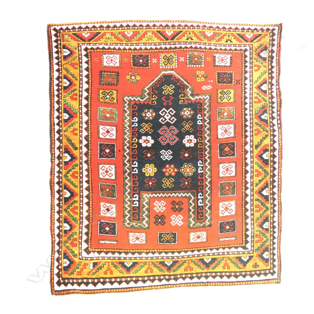 A Demirchiler, Kazak prayer rug. Last quarter 19thC. 245 x 134cm. Image 1++