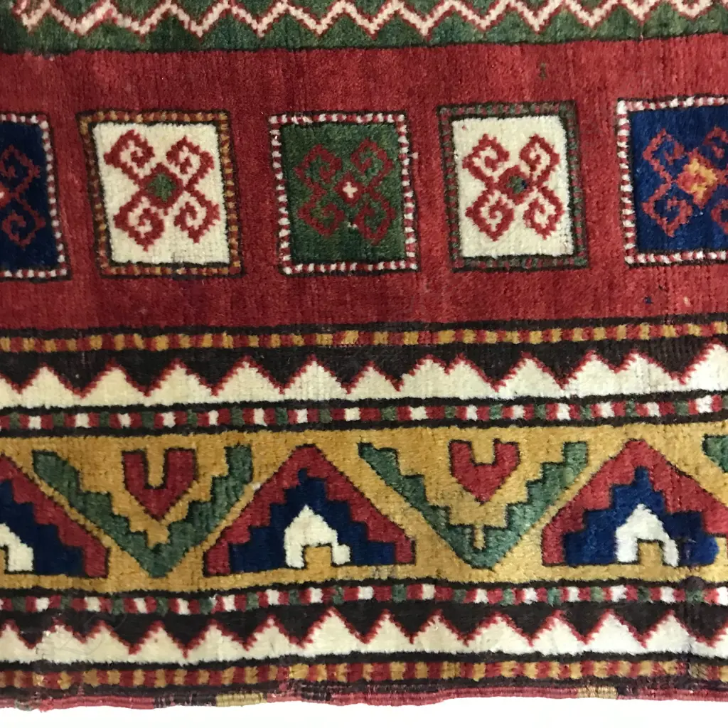 A Demirchiler, Kazak prayer rug. Last quarter 19thC. 245 x 134cm. Image 1++