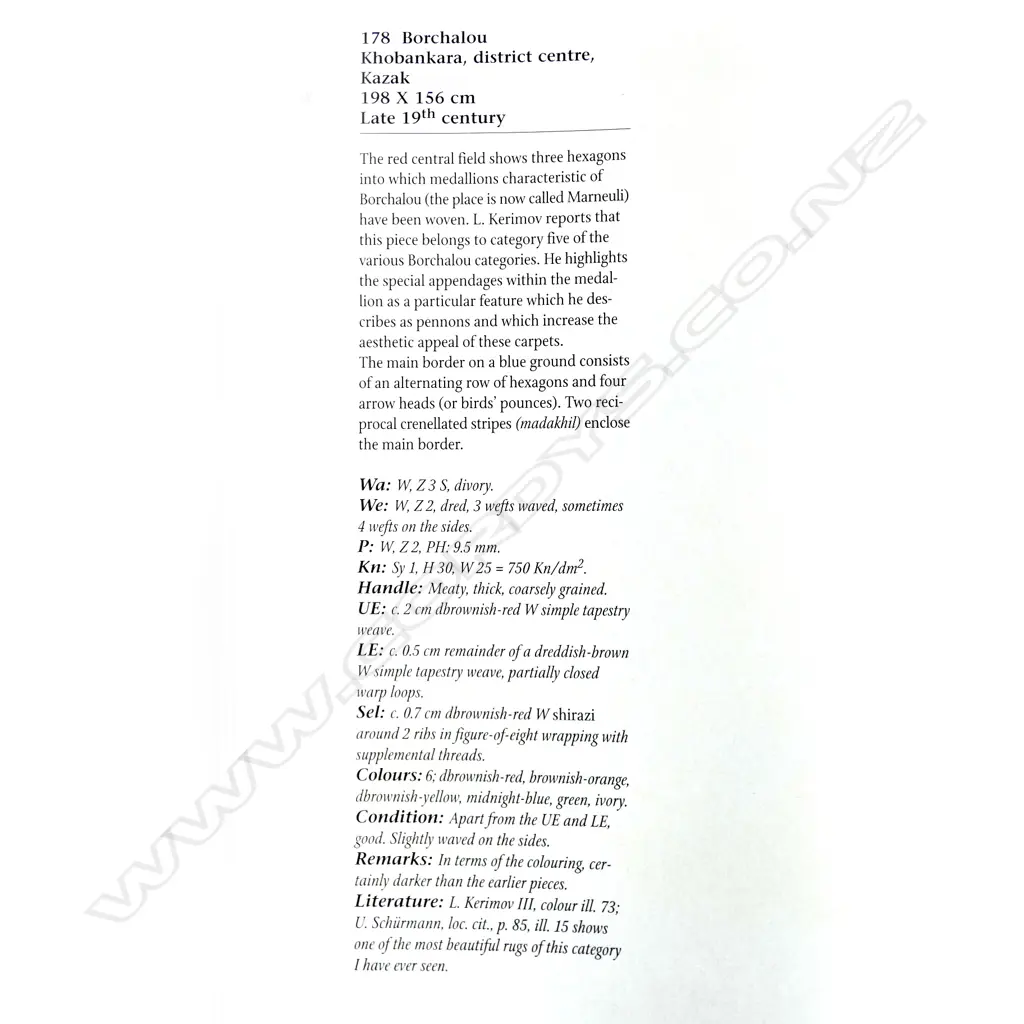 A Borchalou, Kazak rug Late 19thC. 198 x 156cm. Image 1++