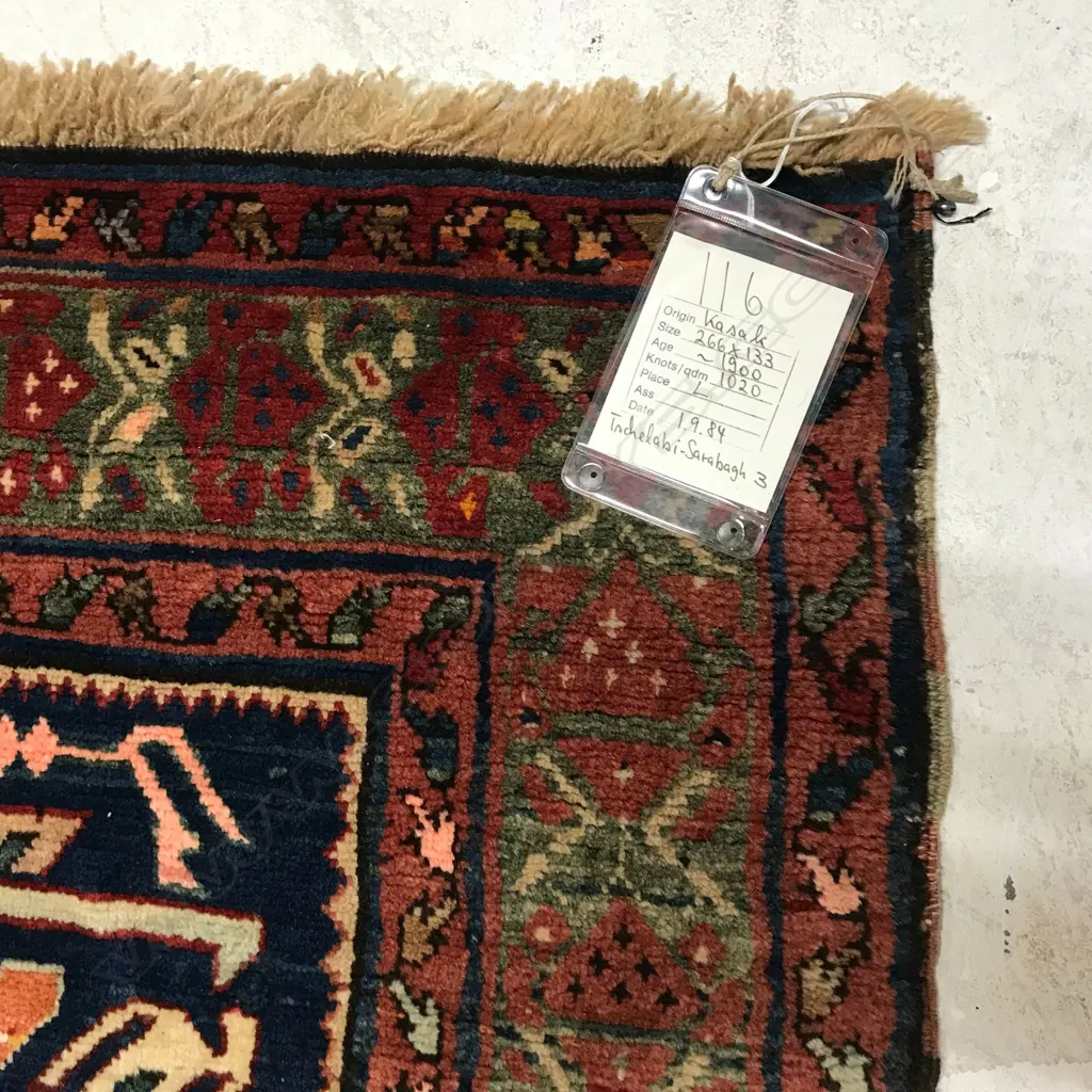 A Chelaberd (Eagle Kazak) Karabakh rug. First half 20thC. 266 x 133cm. Image 1++