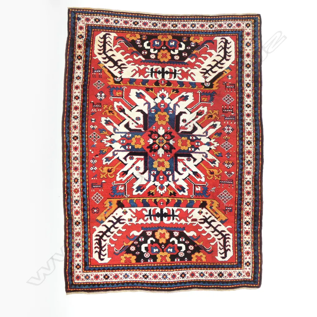 A Chelebi/Chelaberd (Eagle Kazak) Karabakh rug. Second half 19thC. 234 x 168cm Image 1++