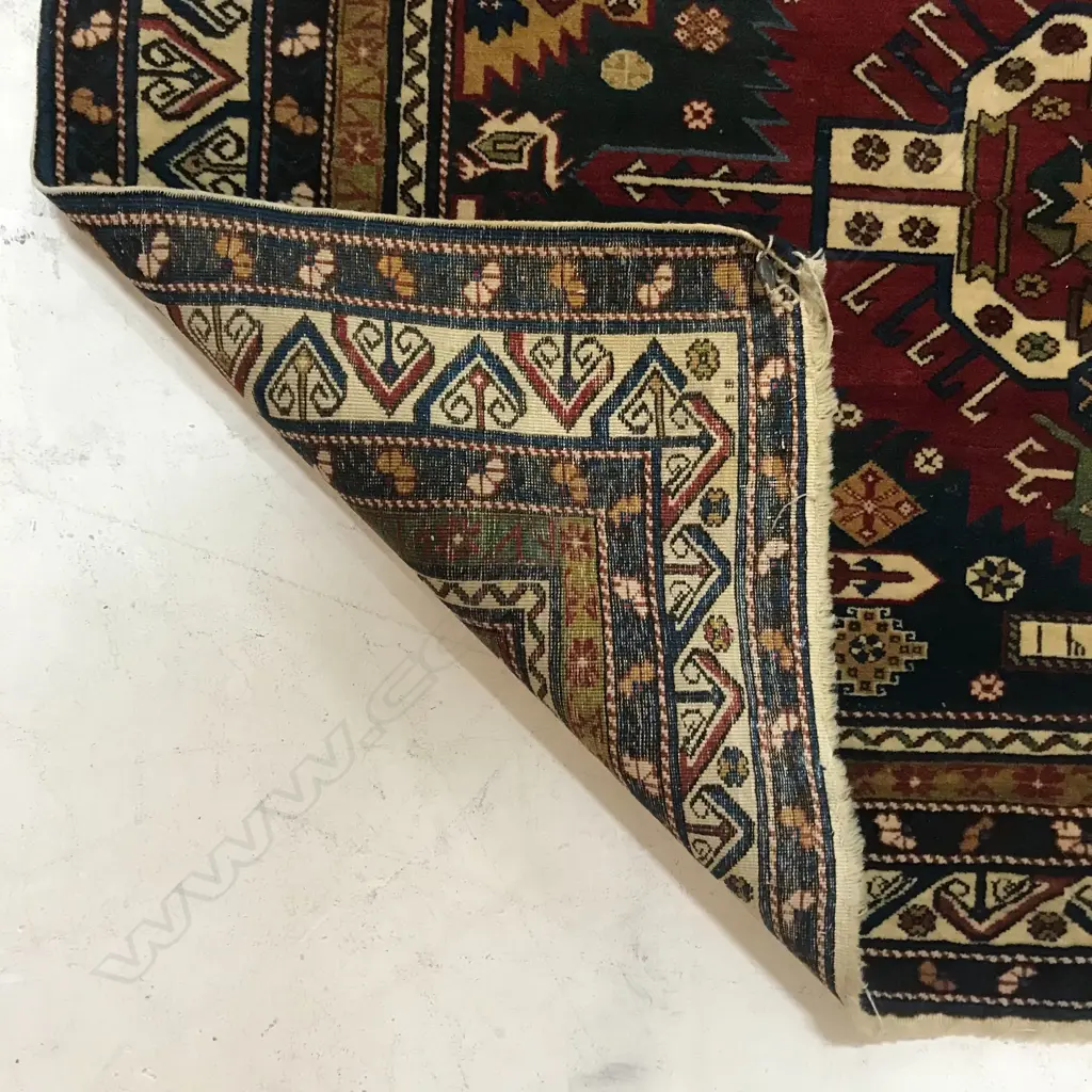 An Alikhanly Kuba rug. Dated 1914. 146 x 102cm Image 1++