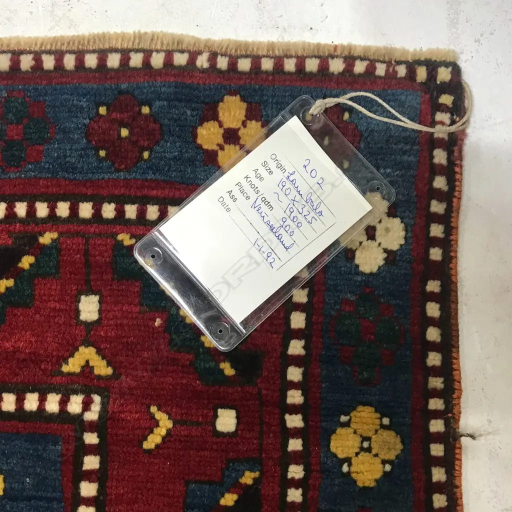 A Jebrail, Karabakh runner. Dated 1906 and named. 290 x 128cm. Image 1++