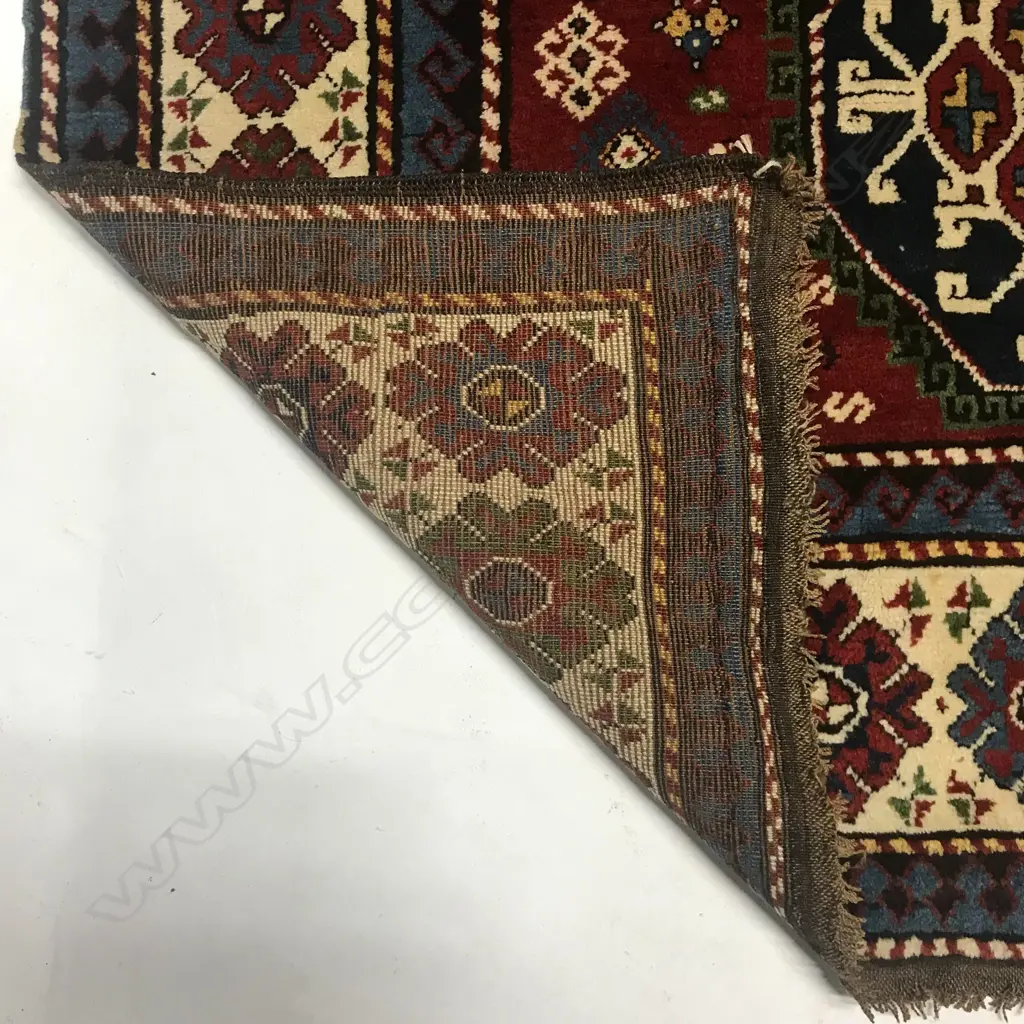 A Mokan, Karabakh runner. Dated 1301 = 1884. 330 x 142cm. Image 1++