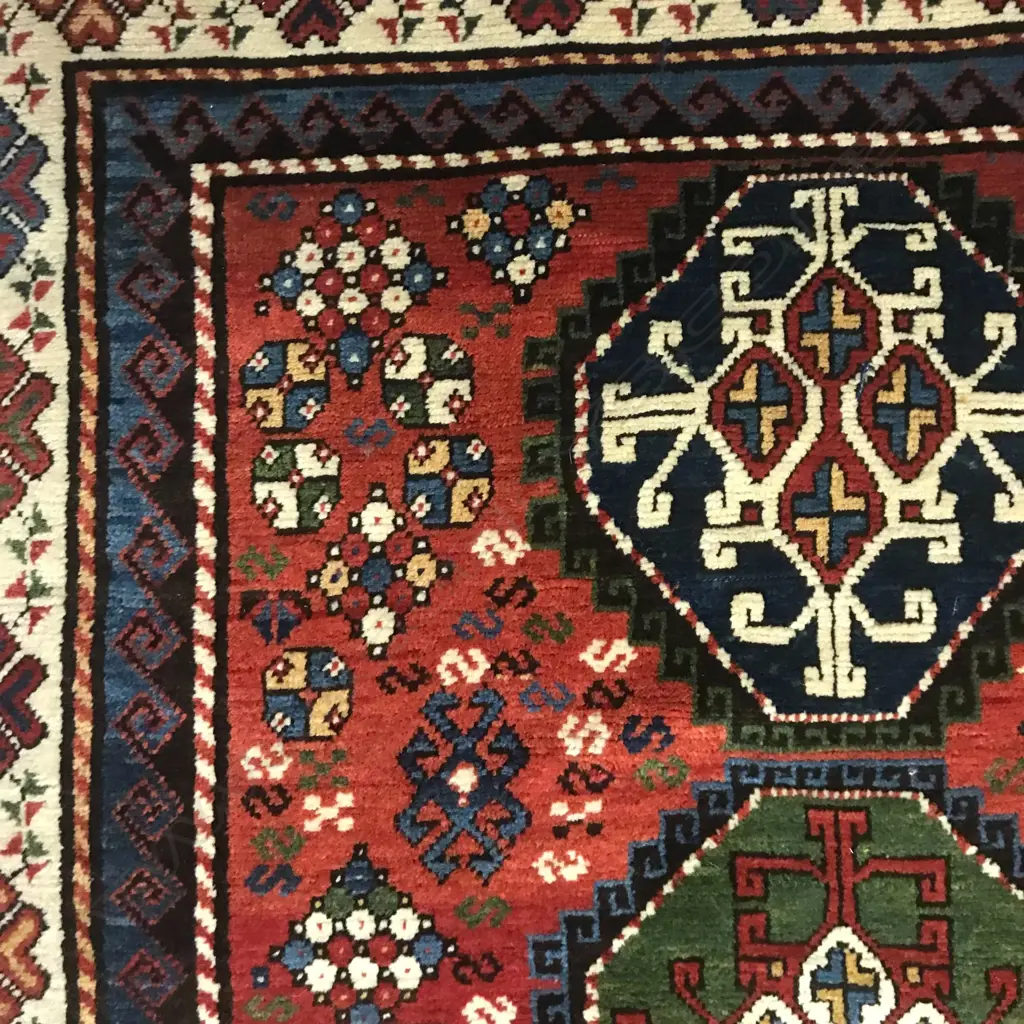 A Mokan, Karabakh runner. Dated 1301 = 1884. 330 x 142cm. Image 1++