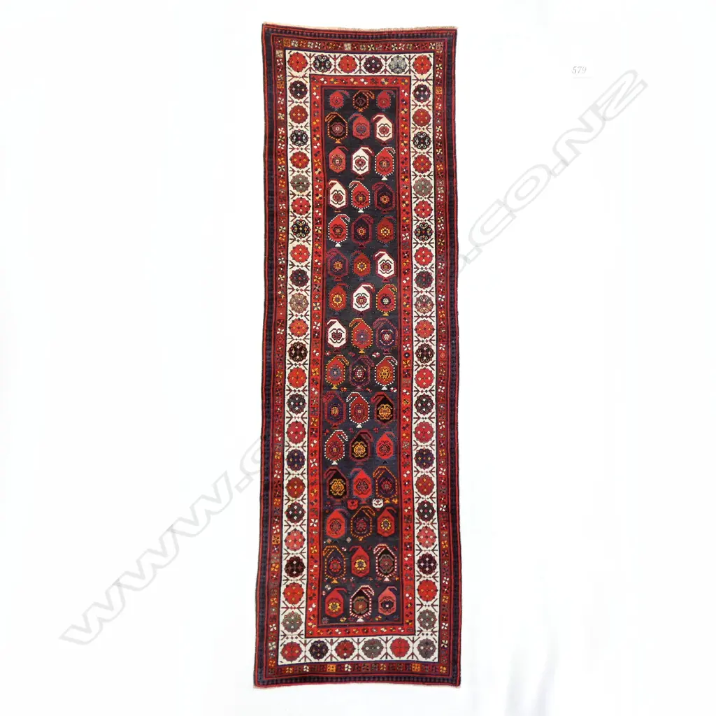 A Talysh (Jebrail district), Karabakh runner. End of the 19thC. 357 x 97cm. Image 1++