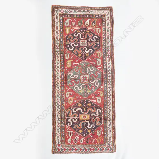 A Malybailey (Cloud Band Kazak), Karabakh runner. Circa 1900. 268 x 114cm.