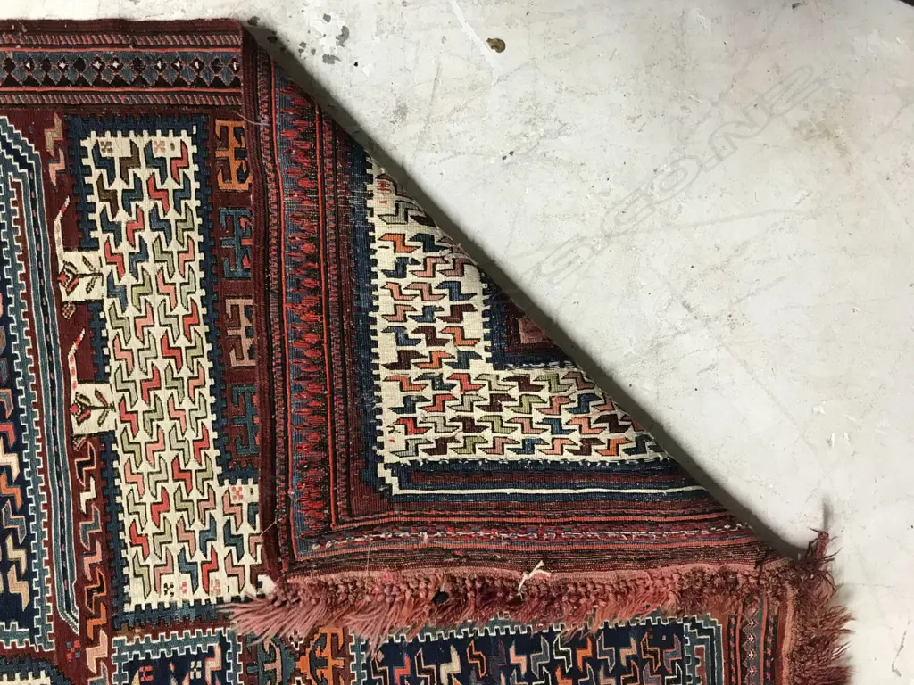 A Verni (so-called Zili), Karabakh flatweave. Late 19thC. 278 x 224cm. Image 1++