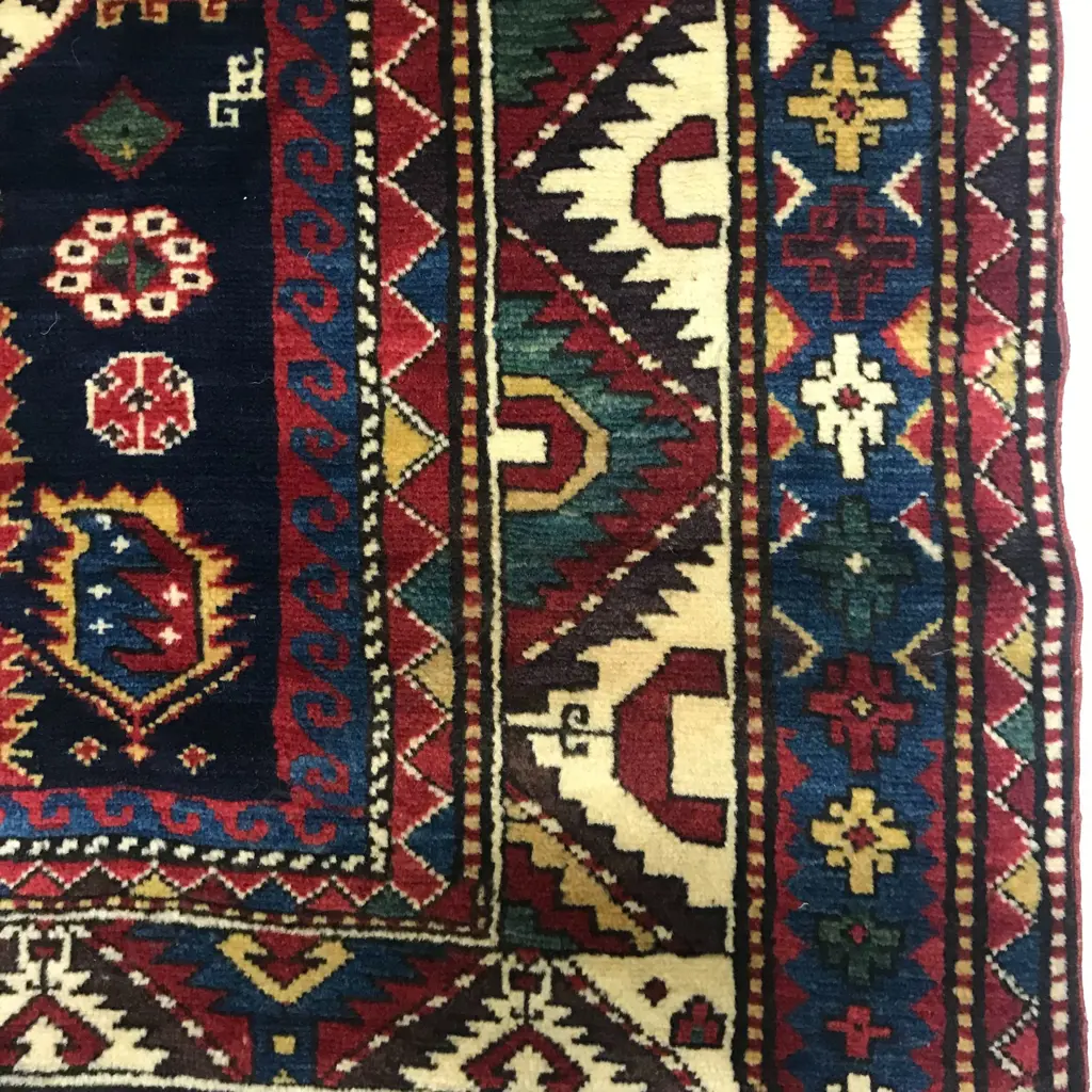 A Mihrabi Fakhraby, Gyanja Prayer rug. First quarter 20thC.123 x 169cm Image 1++