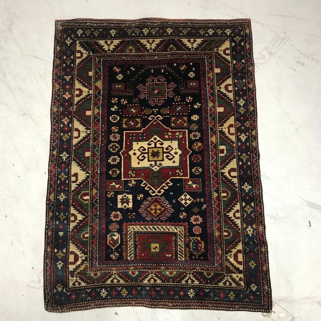A Mihrabi Fakhraby, Gyanja Prayer rug. First quarter 20thC.123 x 169cm Image 1++
