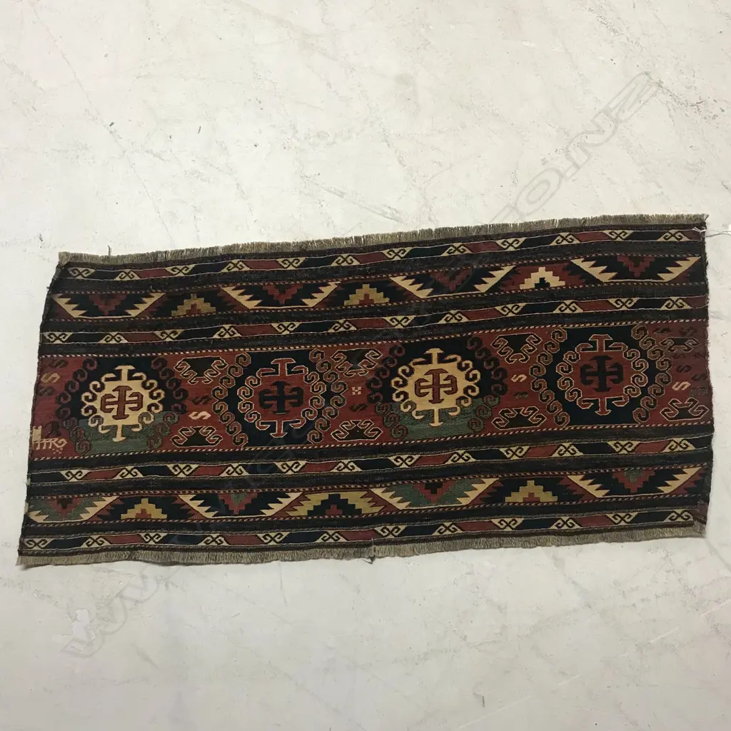 A small Soumak textile panel. 117 x 52cm. Image 1++