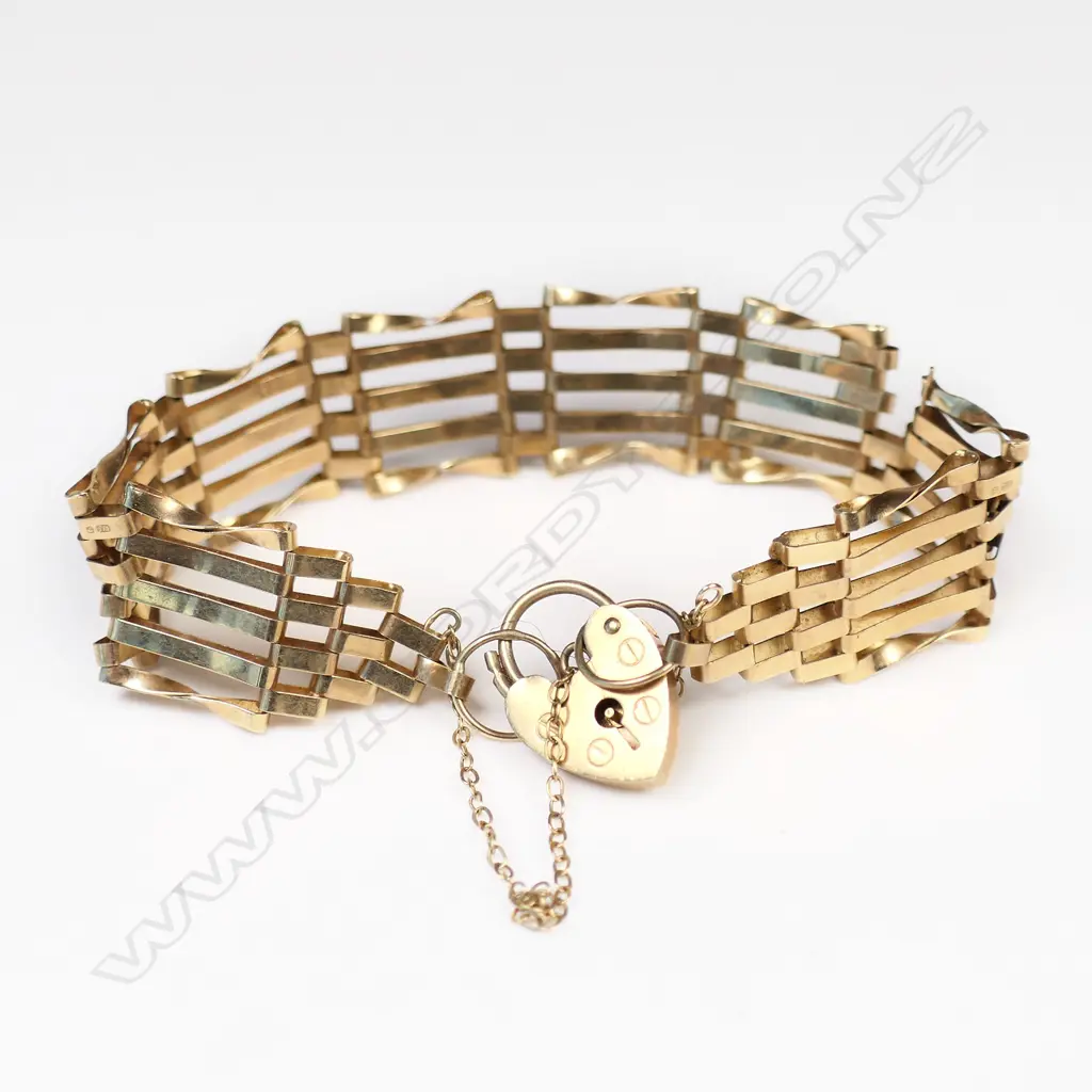 9CT GOLD GATE BRACELET 10.2gm Image 1++