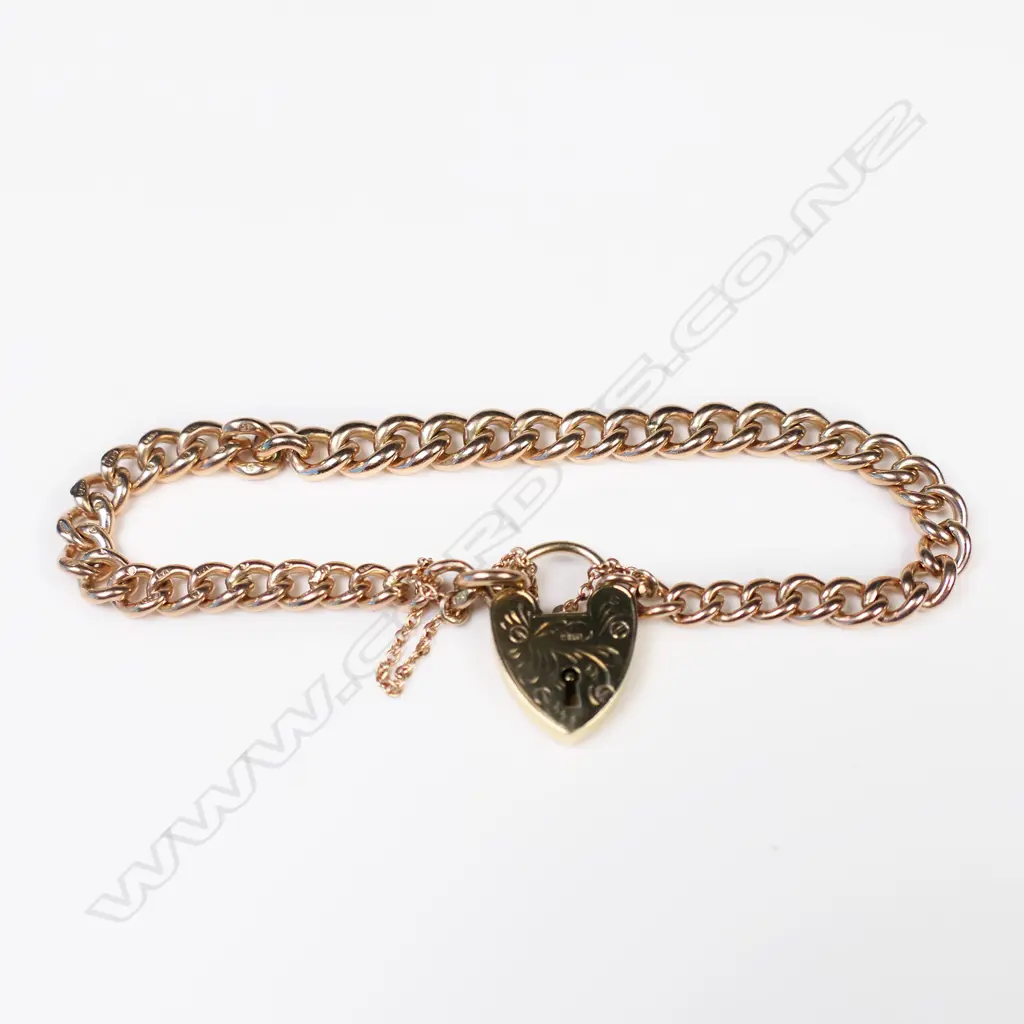 9CT ROSE GOLD CHAIN BRACELET 18gm Image 1++