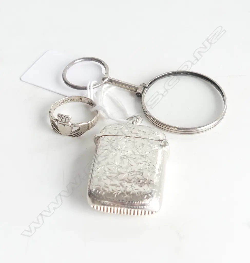 C1900 SILVER VETSA + MONICLE + FRIENDSHIP RING Image 1++