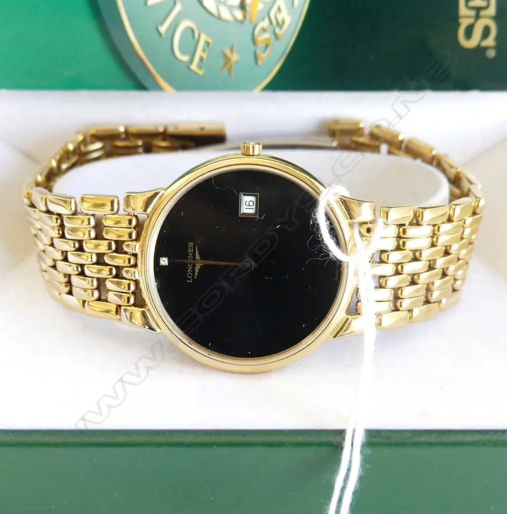 LONGINES GOLDPLATE GENTS WRISTWATCH L74732133 purchased 4/4/97 boxed + booklet & guarantee Image 1++