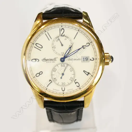INGERSOLL GENTS AUTOMATIC WRIST WATCH, BOXED w. CERT.