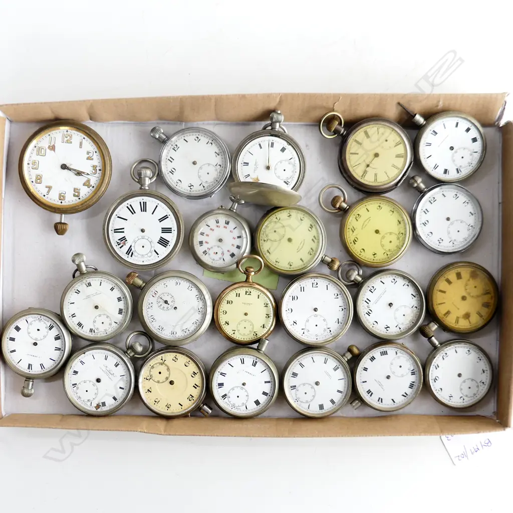 23 ASST. MOSTLY OPEN FACED POCKET WATCHES Image 1++