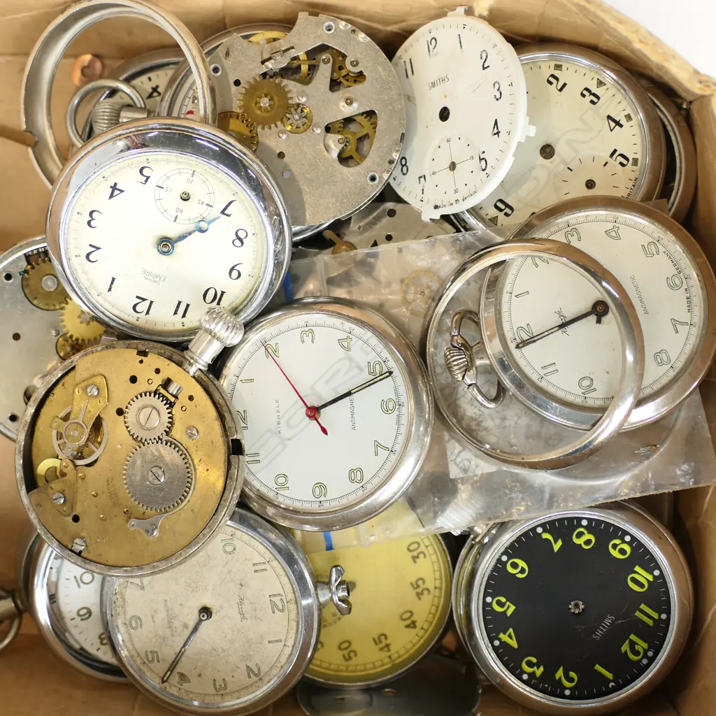 BOX ASST. STOP WATCHES, PARTS ETC Image 1++