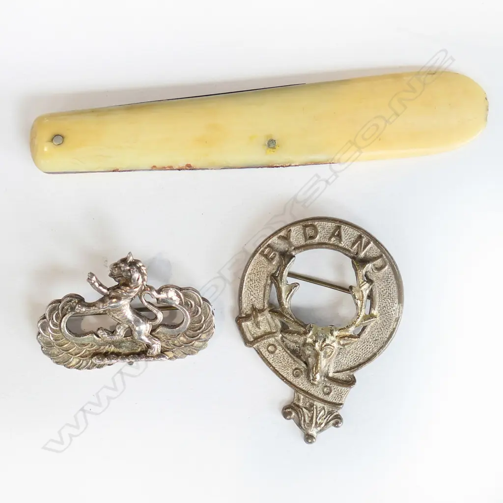 TWO BADGES AND A PENKNIFE Image 1++